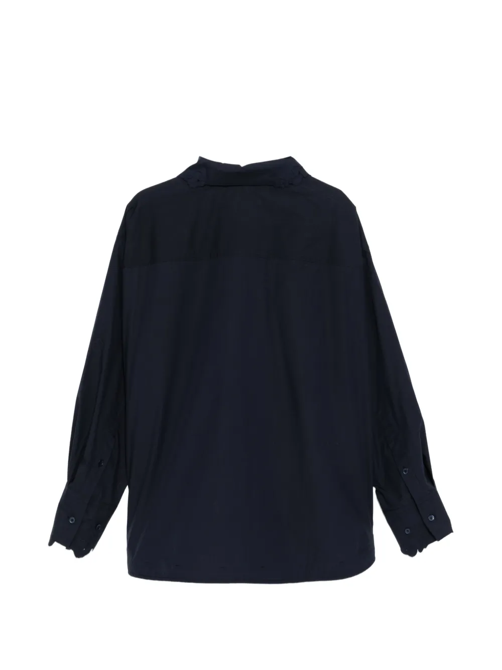  Jnby Floral-embroidered Shirt - Blue 