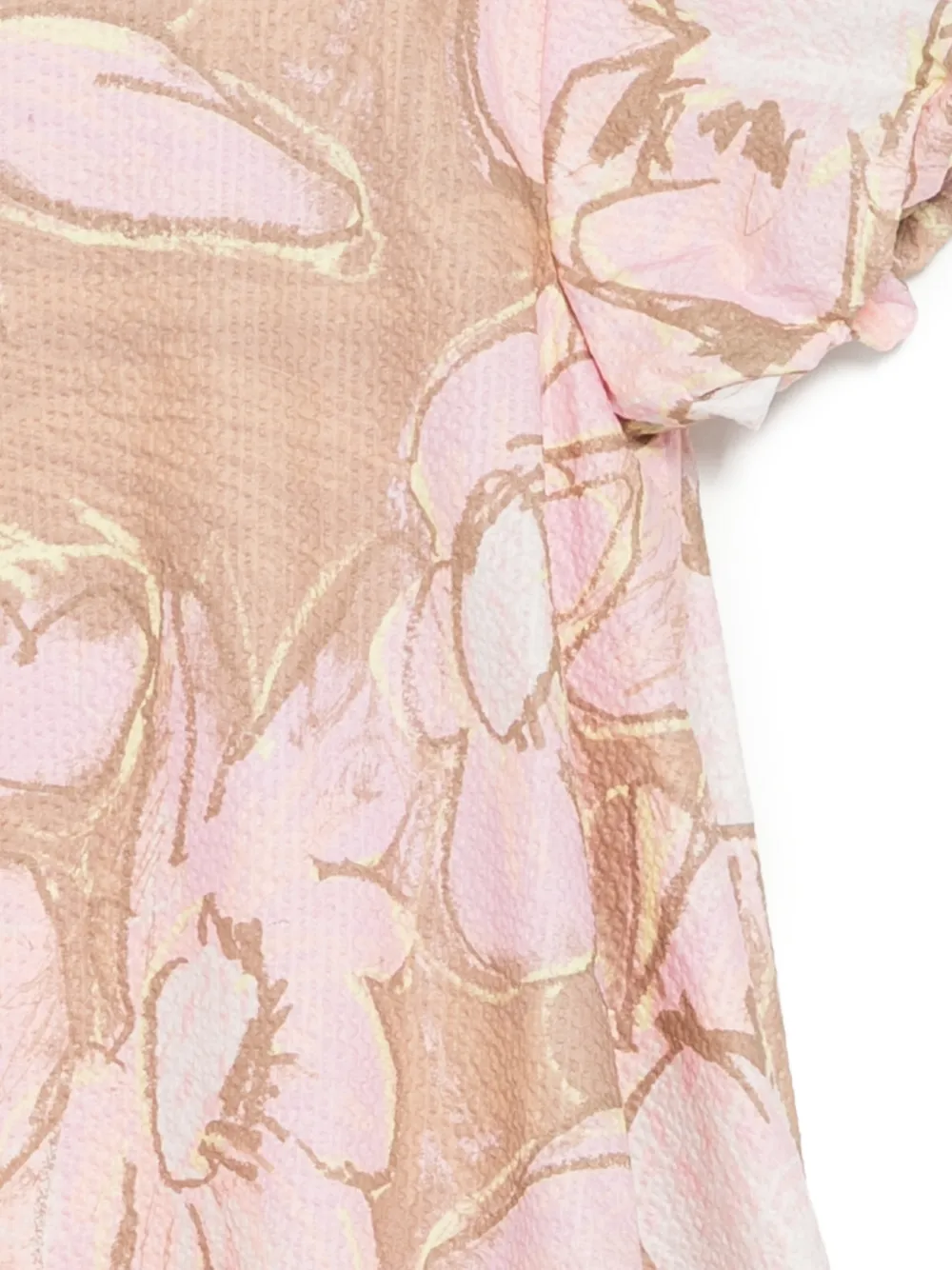 jnby by JNBY Jurk met bloemenprint Bruin