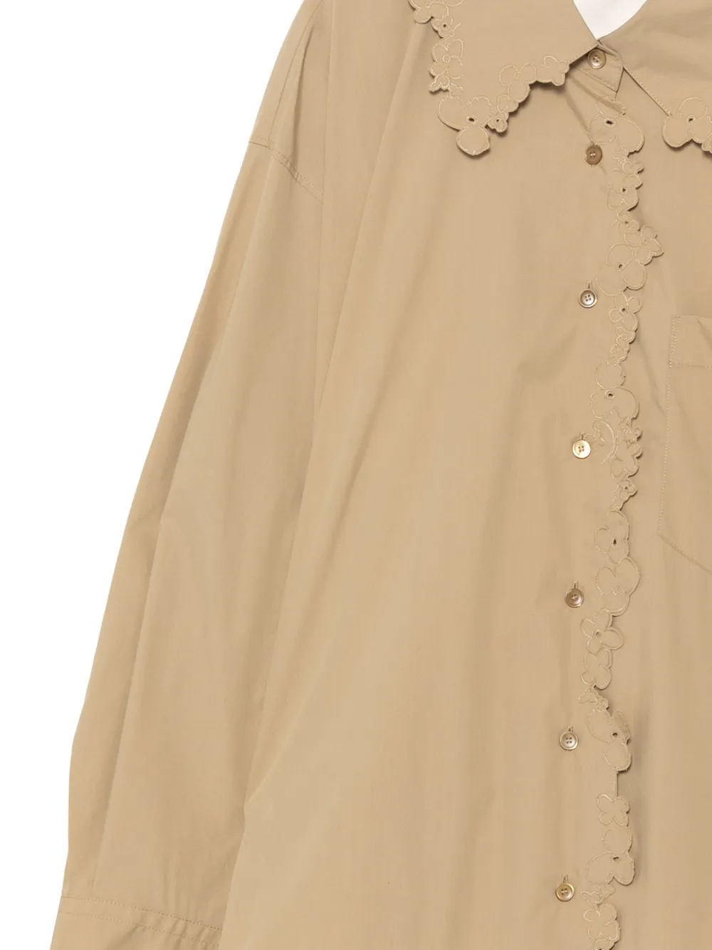 JNBY Overhemd met geborduurde bloemen Beige