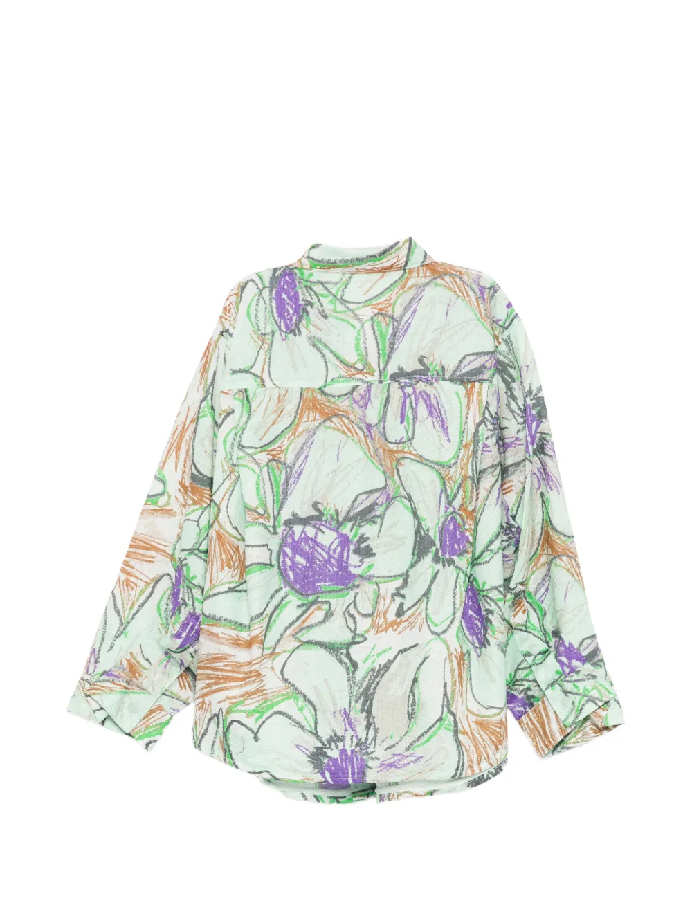 Oversized A-Line Drawstring Blouse