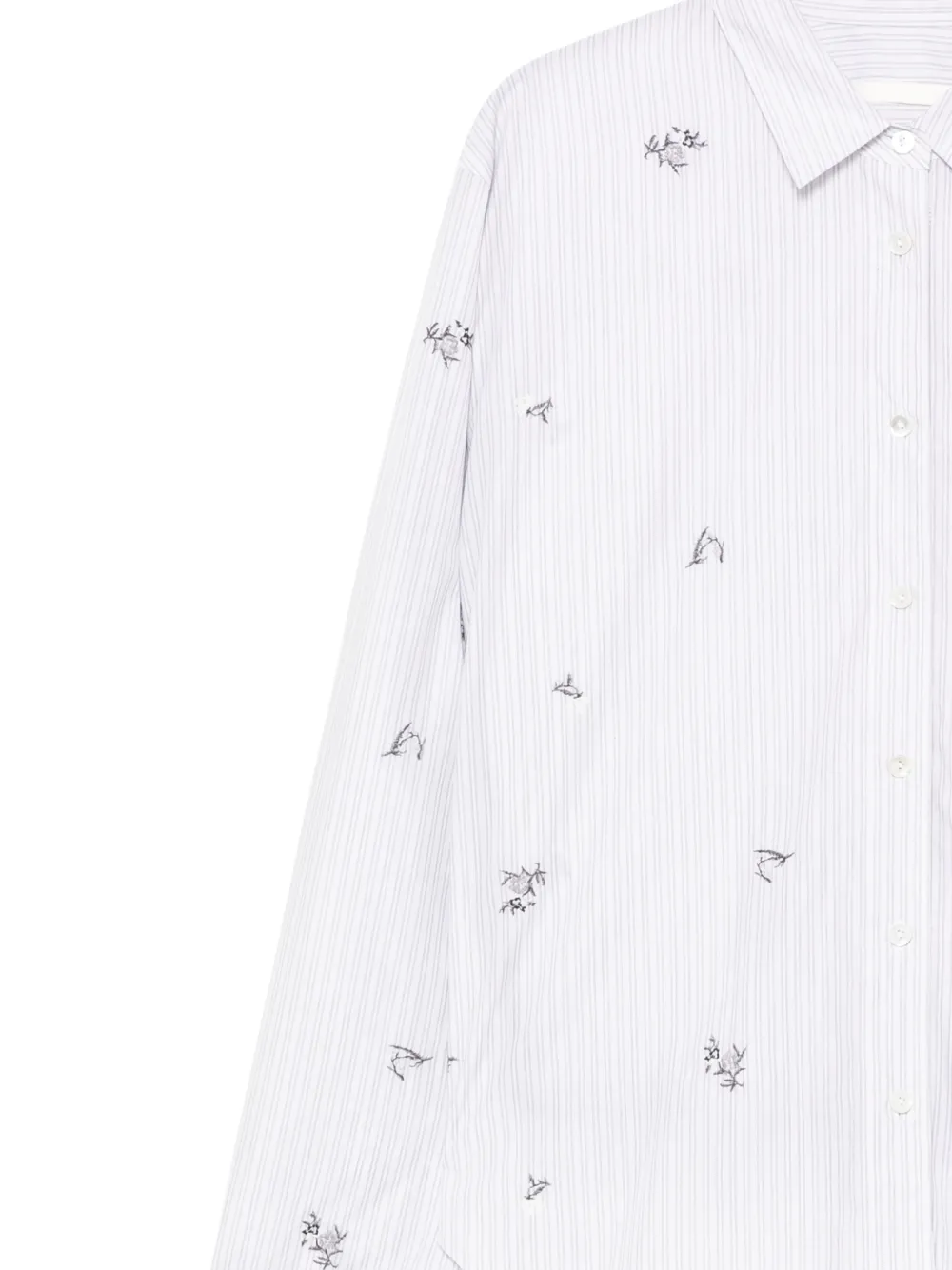  Jnby Embroidered Striped Shirt - White 