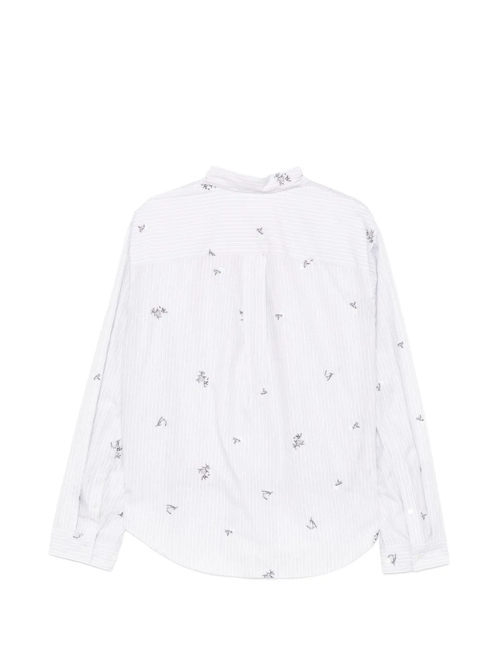  Jnby Embroidered Striped Shirt - White 
