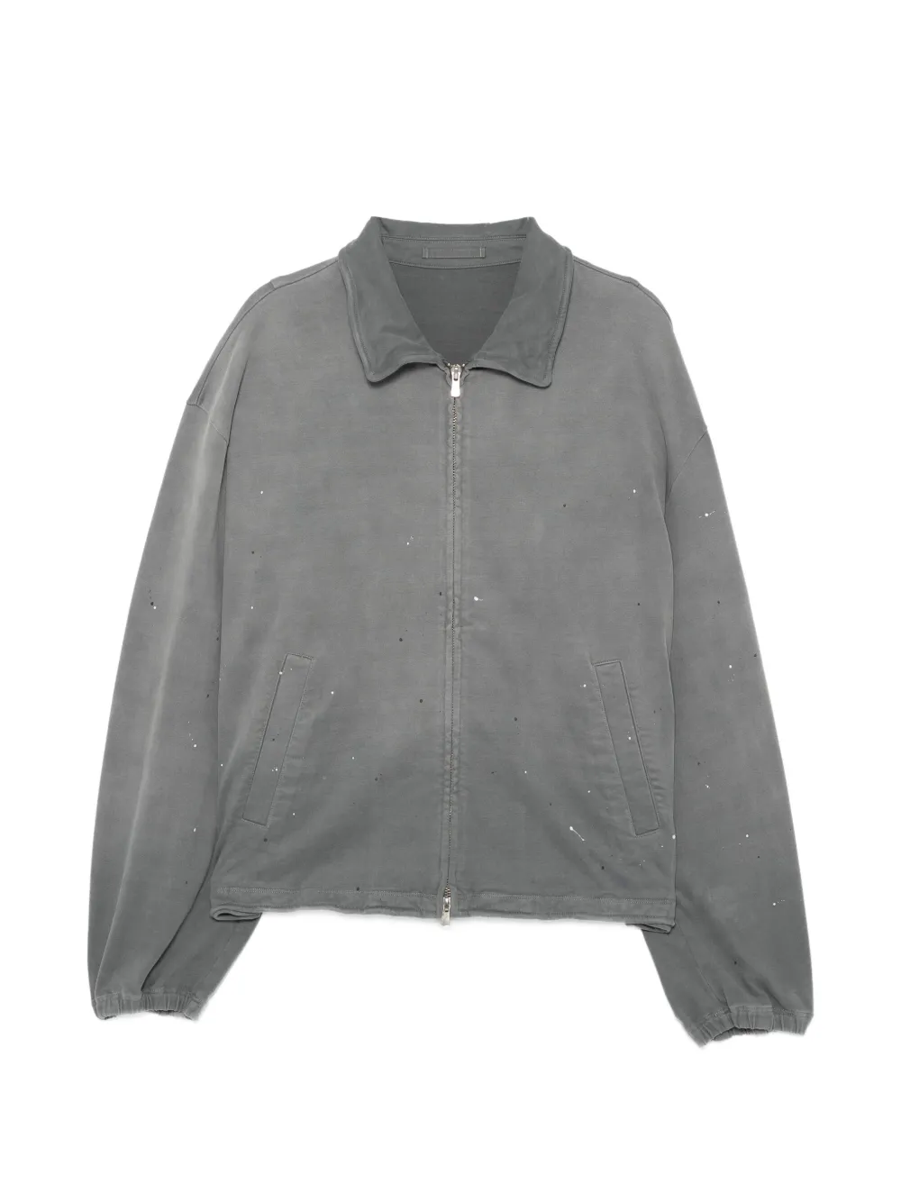 CROQUIS paint splatter zip-up jacket - Grey