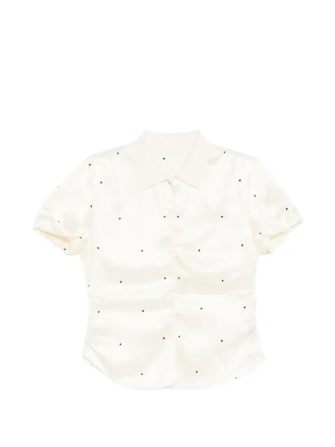 LESS polka dot silk blouse