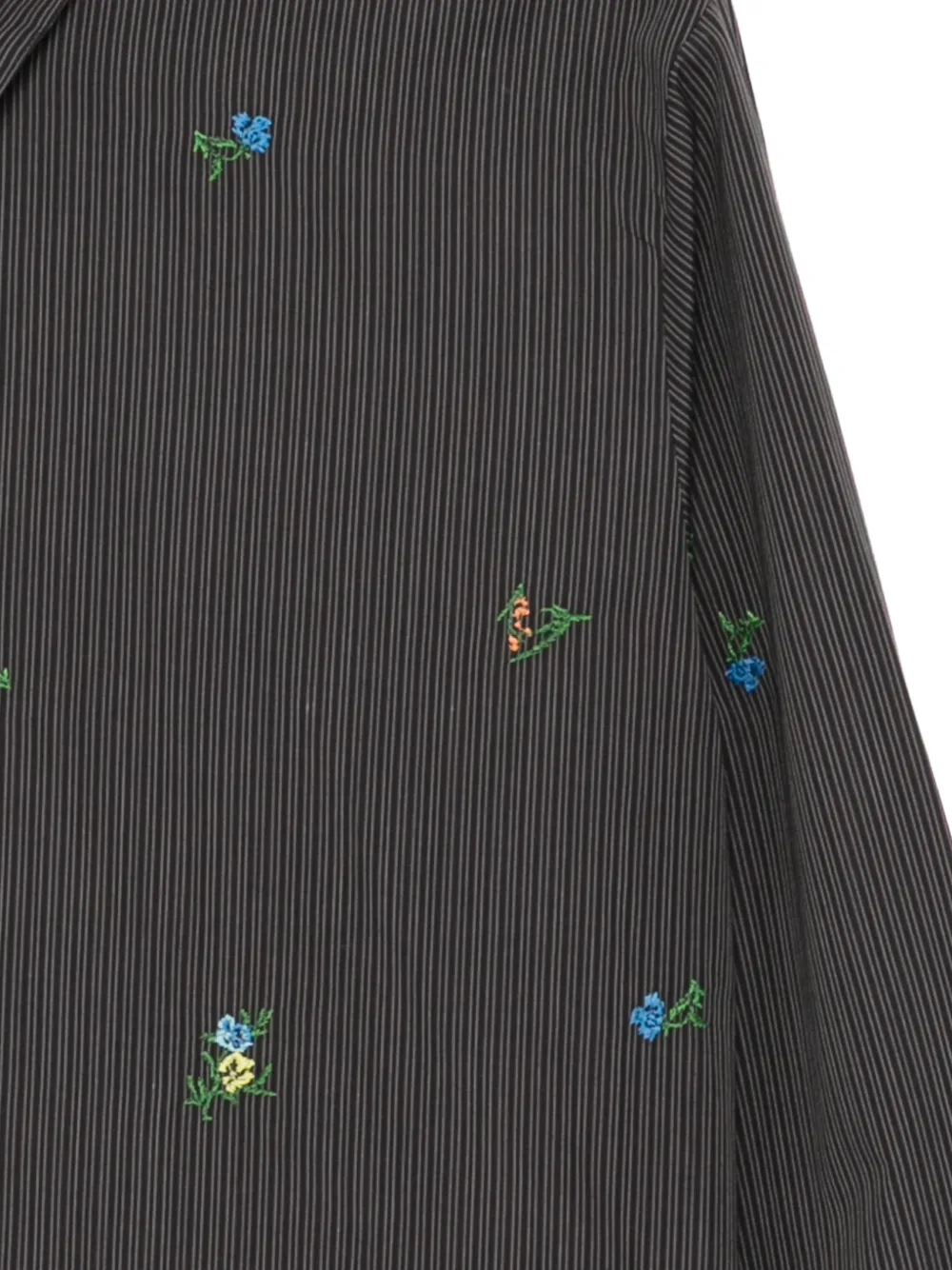 Floral-Embroidered Cotton Blouse