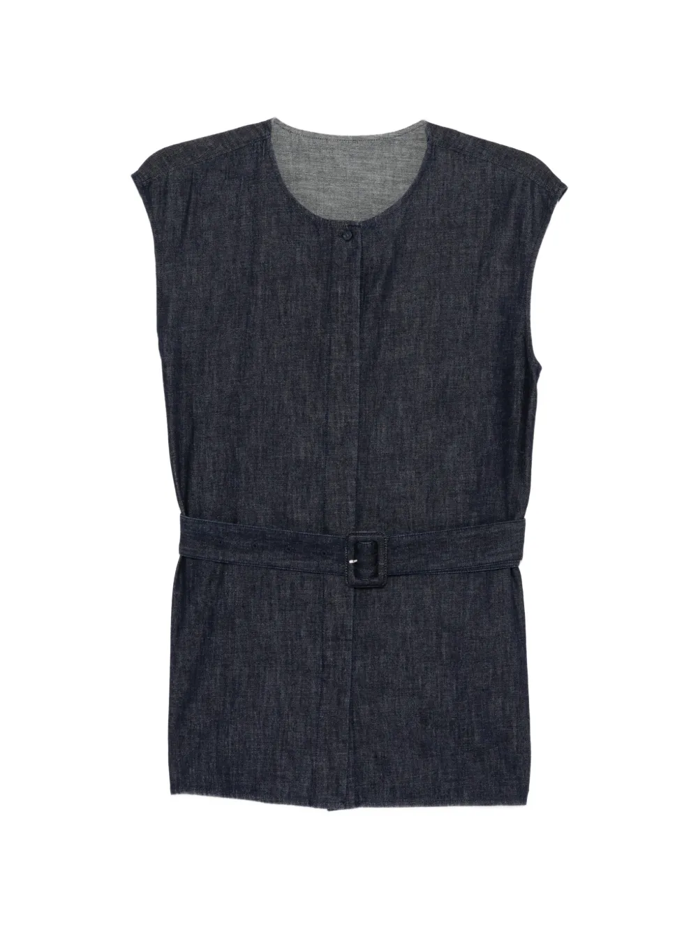 LESS Gilet denim con cintura - Blu