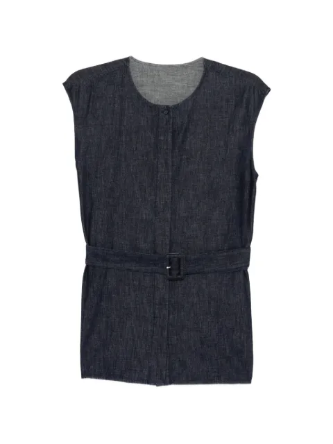 LESS belted denim vest