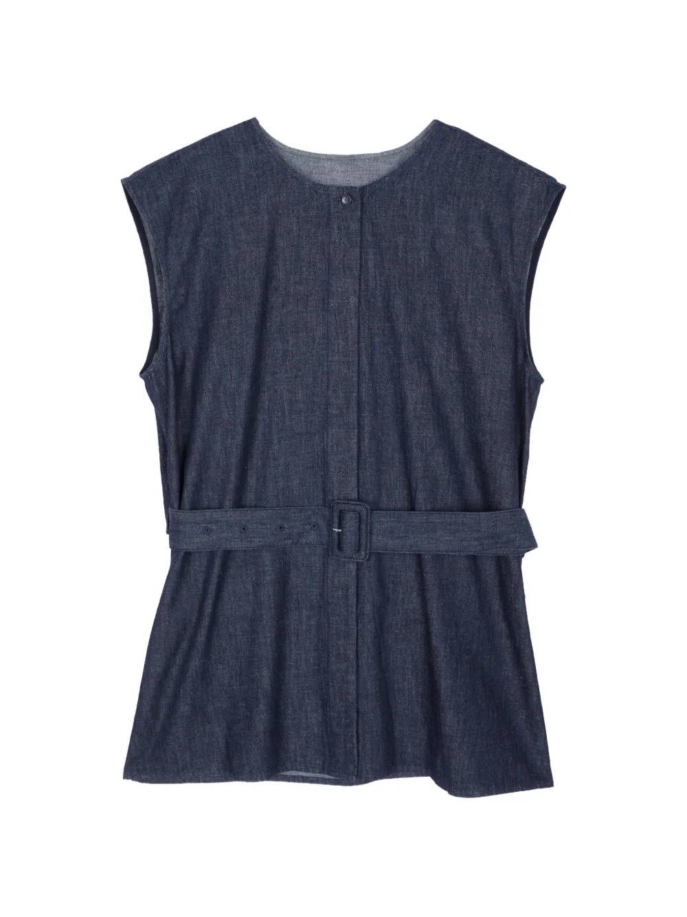 LESS Jeansweste mit Gürtel - Blau