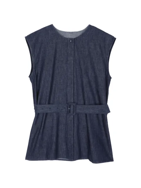 LESS belted denim vest