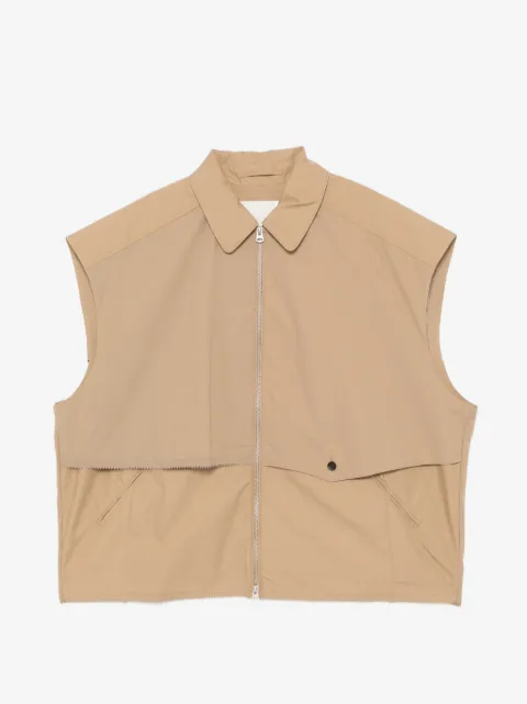 CROQUIS logo sleeveless jacket