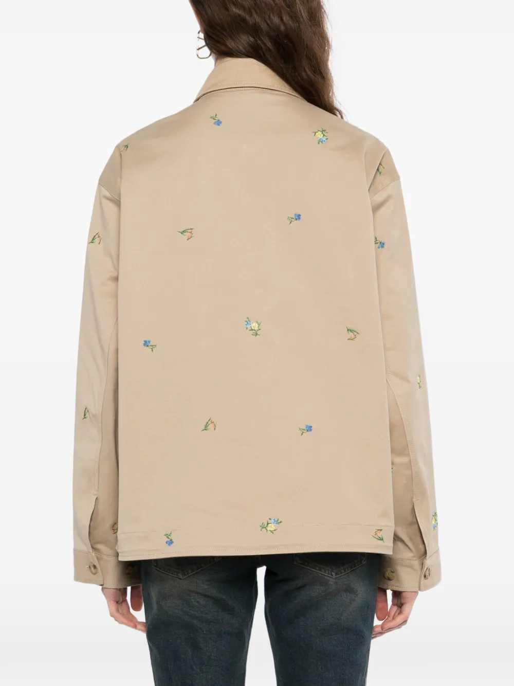 JNBY Jack met geborduurde bloemen en lange mouwen Beige