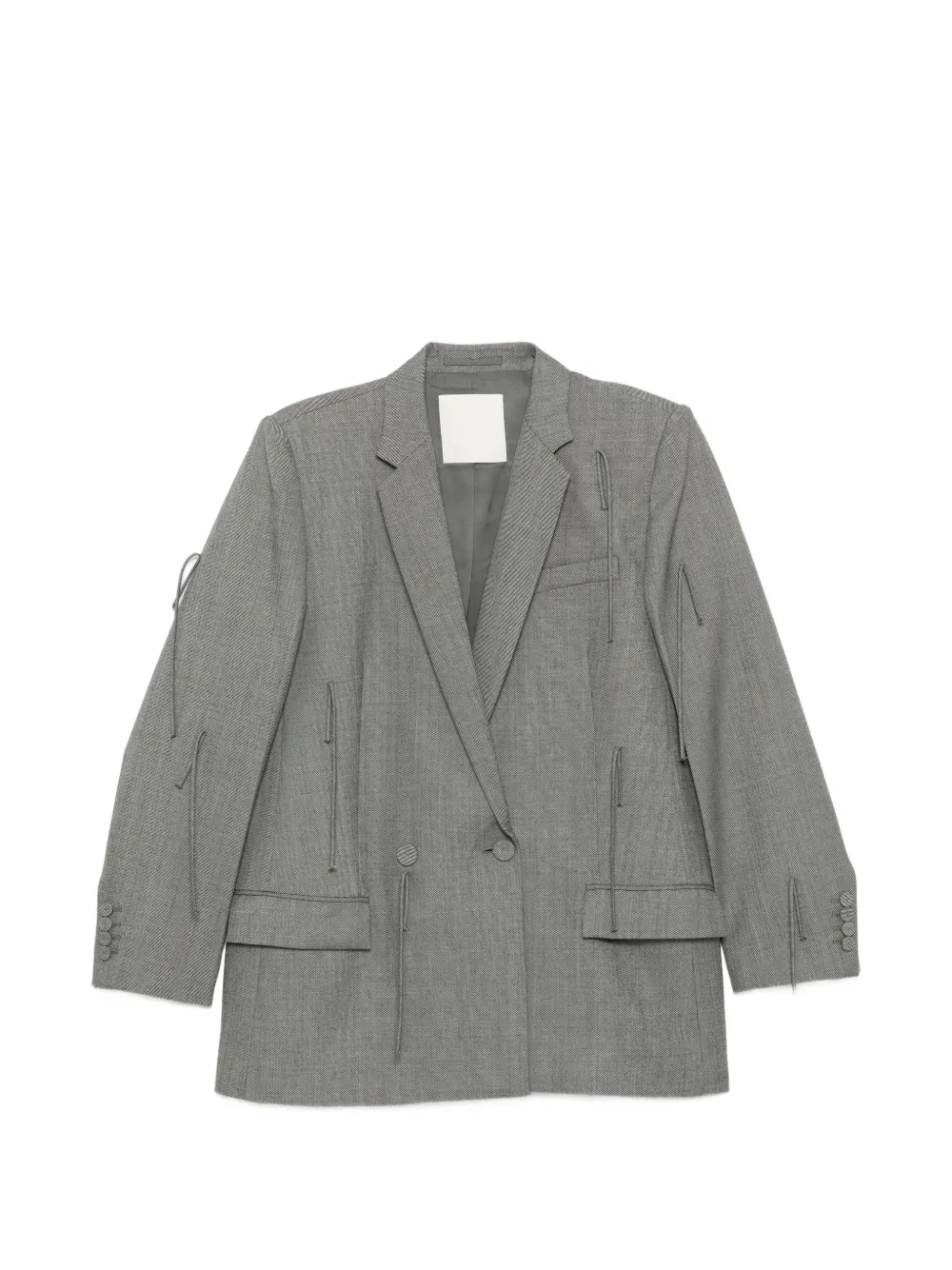 JNBY fringed wool blazer - Grey