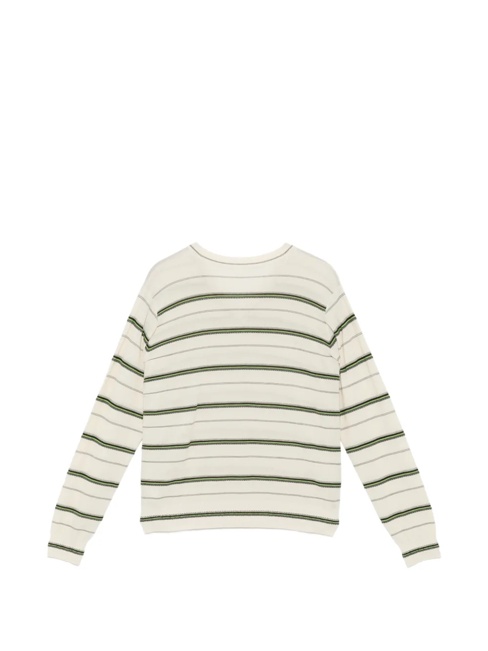  Jnby Striped V-neck Sweater - Neutrals 