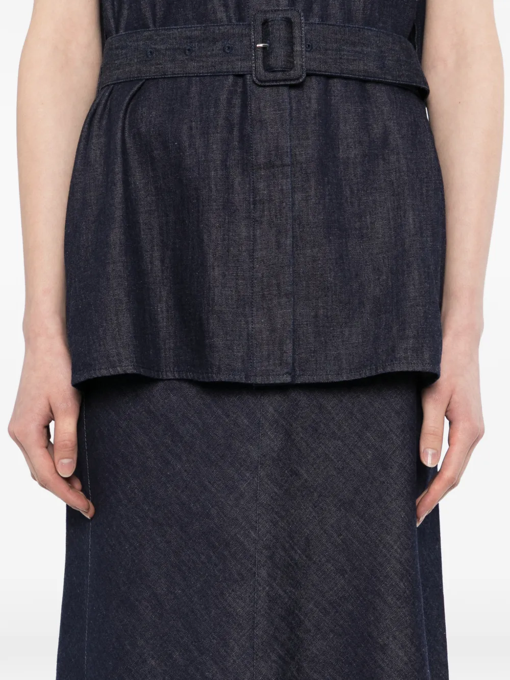 LESS Maxi-spijkerrok Blauw