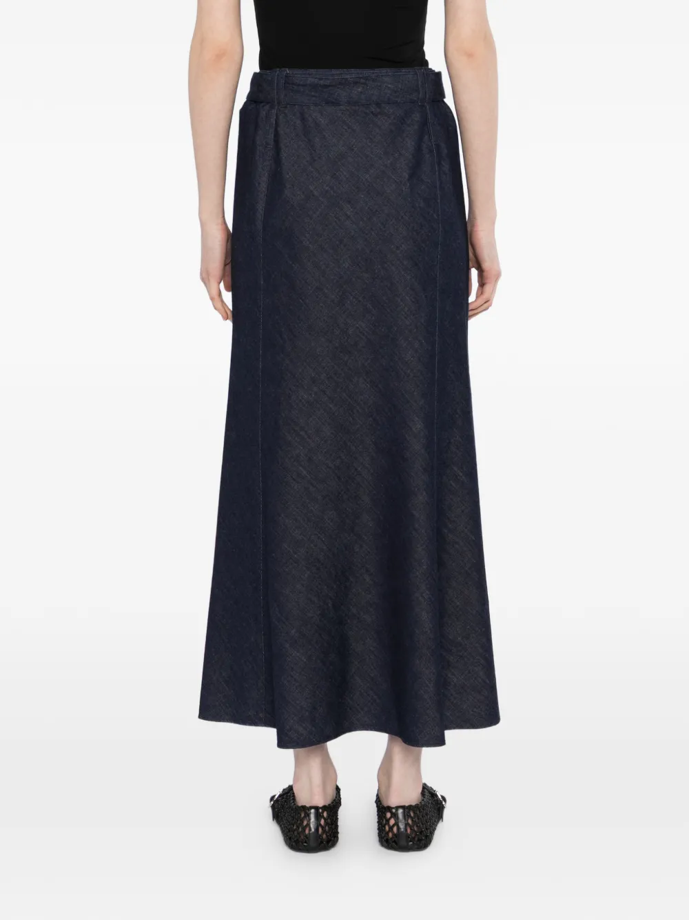 LESS Maxi-spijkerrok Blauw