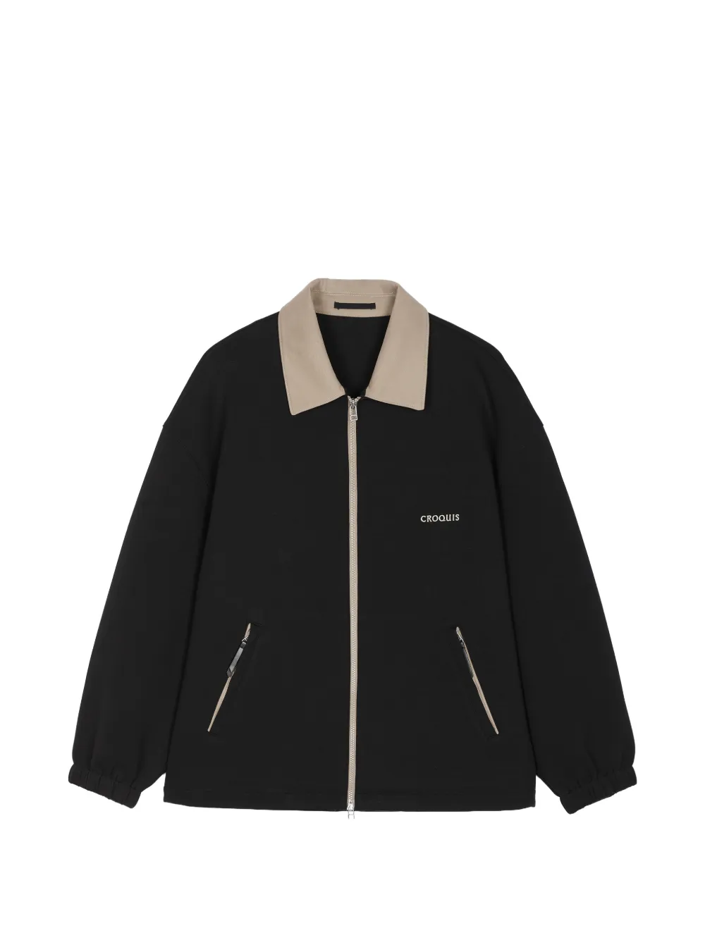 CROQUIS logo-embroidered jacket - Nero