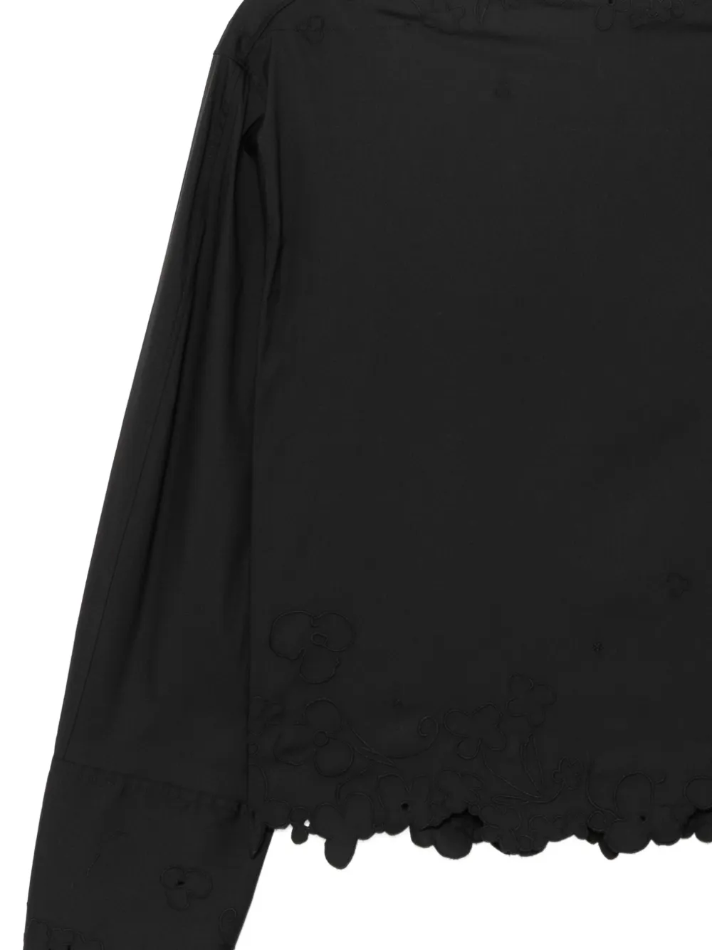 JNBY Shirt met geborduurde bloemen Zwart