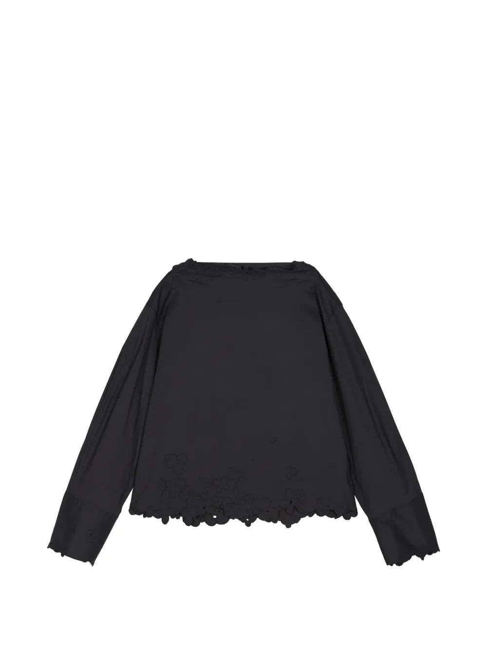 JNBY floral-embroidered blouse - Nero