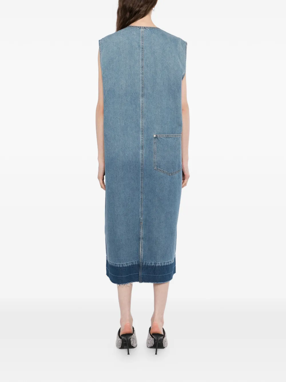 LESS Midi-spijkerjurk Blauw