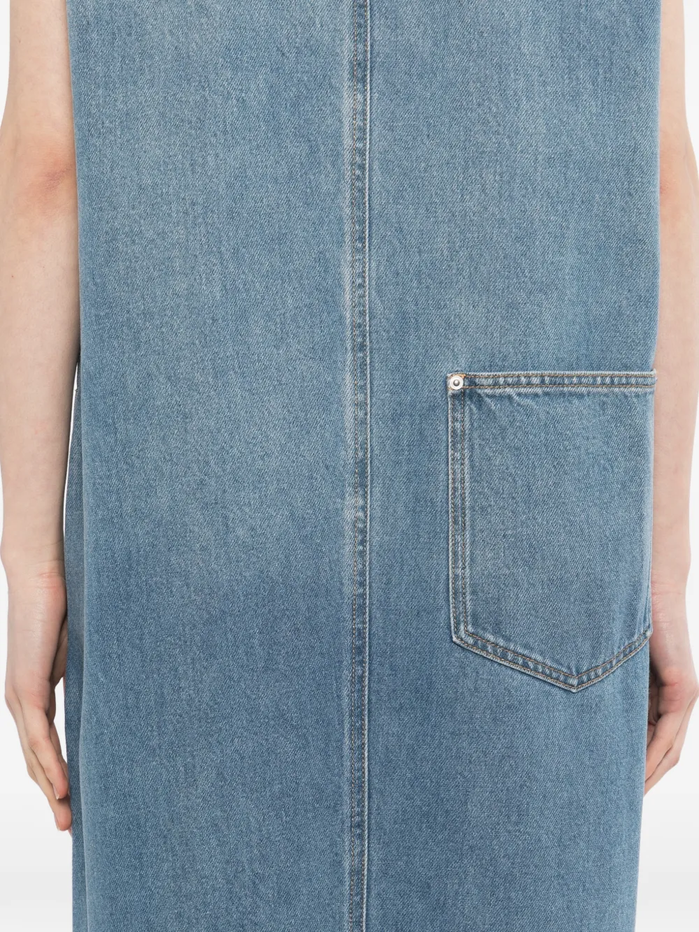 LESS Midi-spijkerjurk Blauw