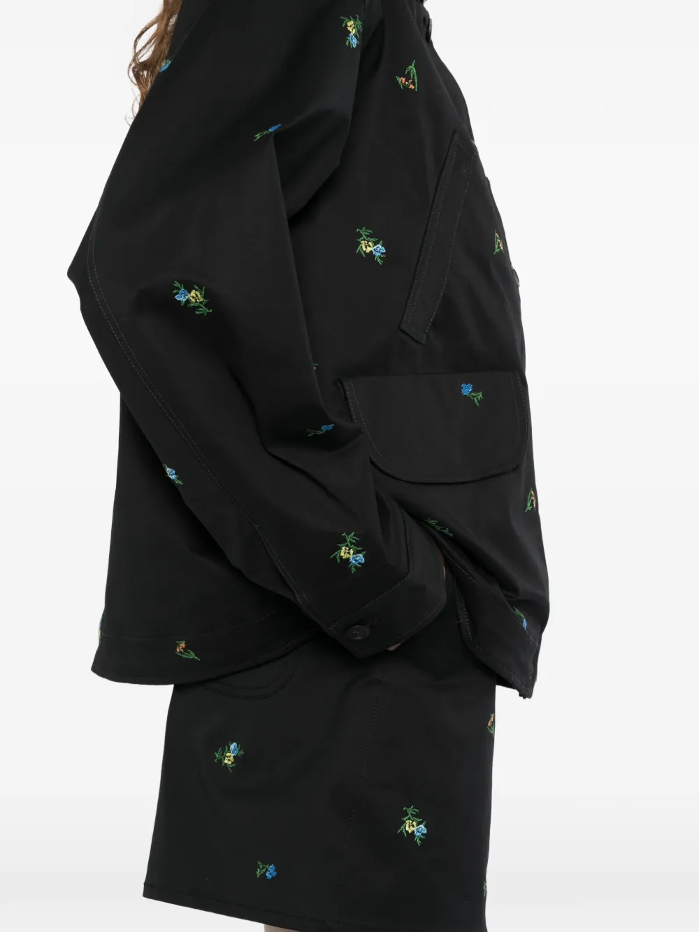JNBY Shorts met borduurwerk en opgerolde zoom Zwart