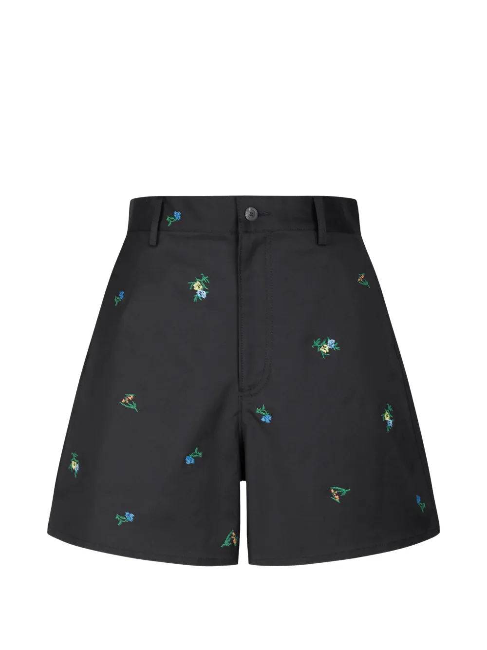 JNBY embroidered rolled-hem shorts - Black