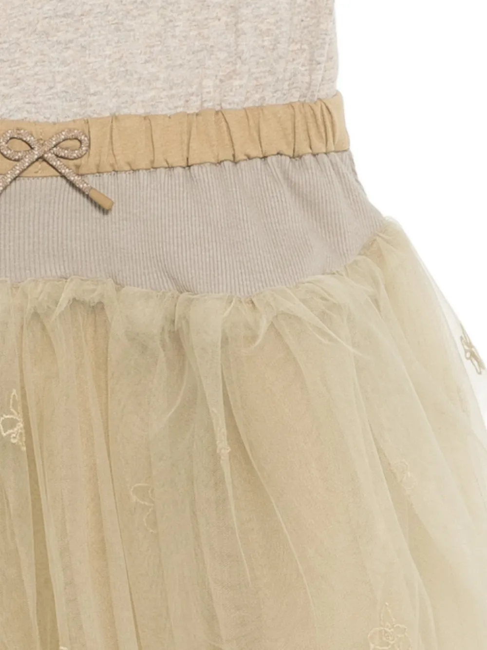 jnby by JNBY Jurk met geborduurde bloemen Beige