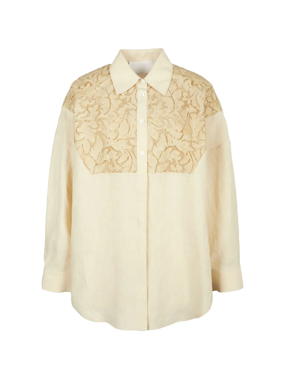 LESS patchwork shirt - Nude