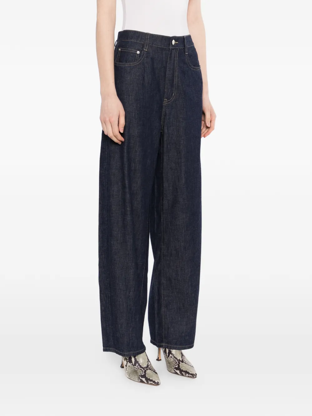  Less Cotton Tapered Jeans - Blue 