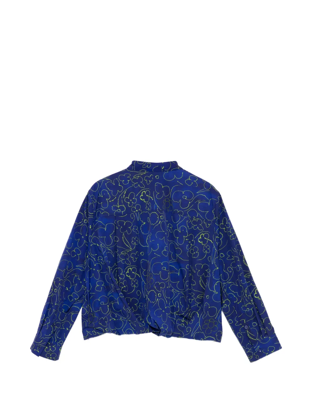  Jnby Floral Long-sleeves Shirt - Blue 