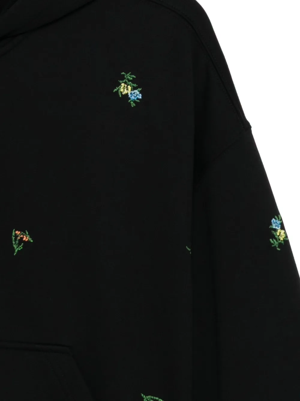 JNBY Hoodie met geborduurde bloemen Zwart