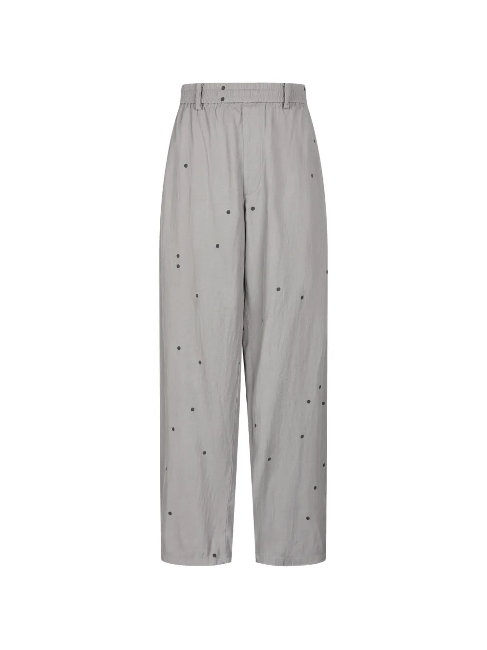 CROQUIS Ruimvallende broek met stippen Grijs