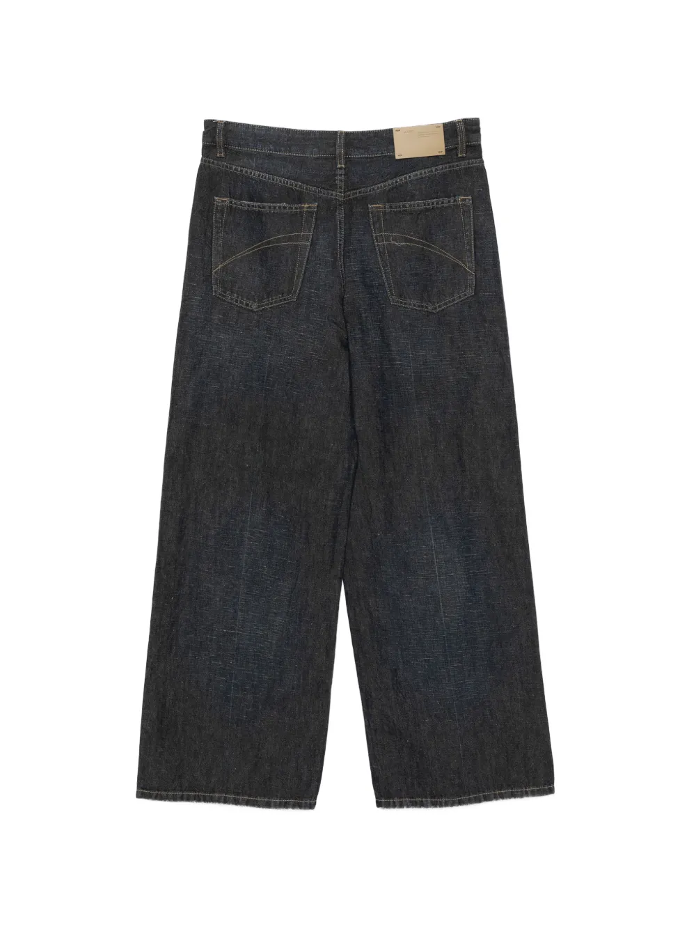 JNBY Jeans met wijde pijpen en verfraaid met speld Blauw