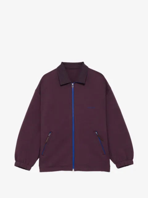 CROQUIS logo-embroidered zip-up jacket