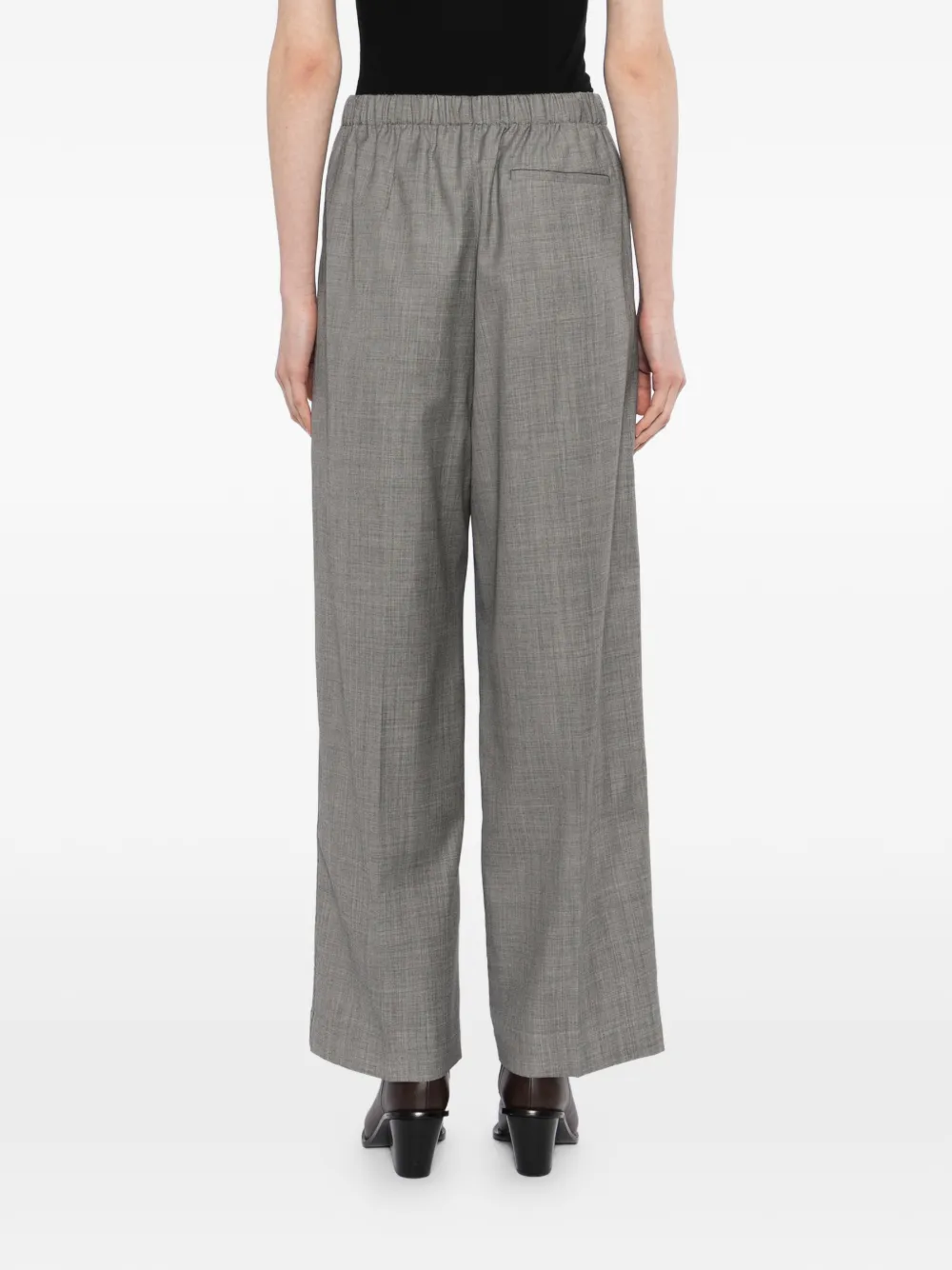JNBY Broek met wijde pijpen en jacquard Grijs