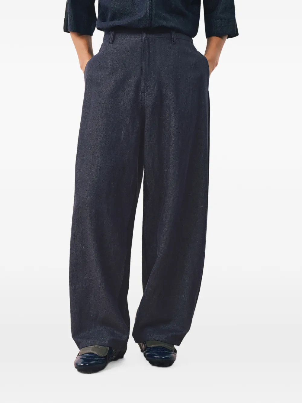 CROQUIS Ruimvallende broek Zwart