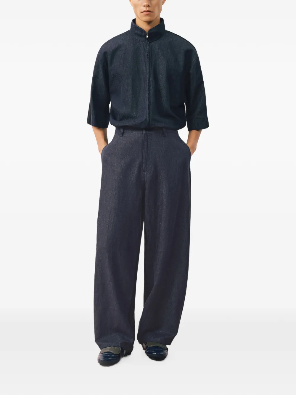 CROQUIS Ruimvallende broek Zwart