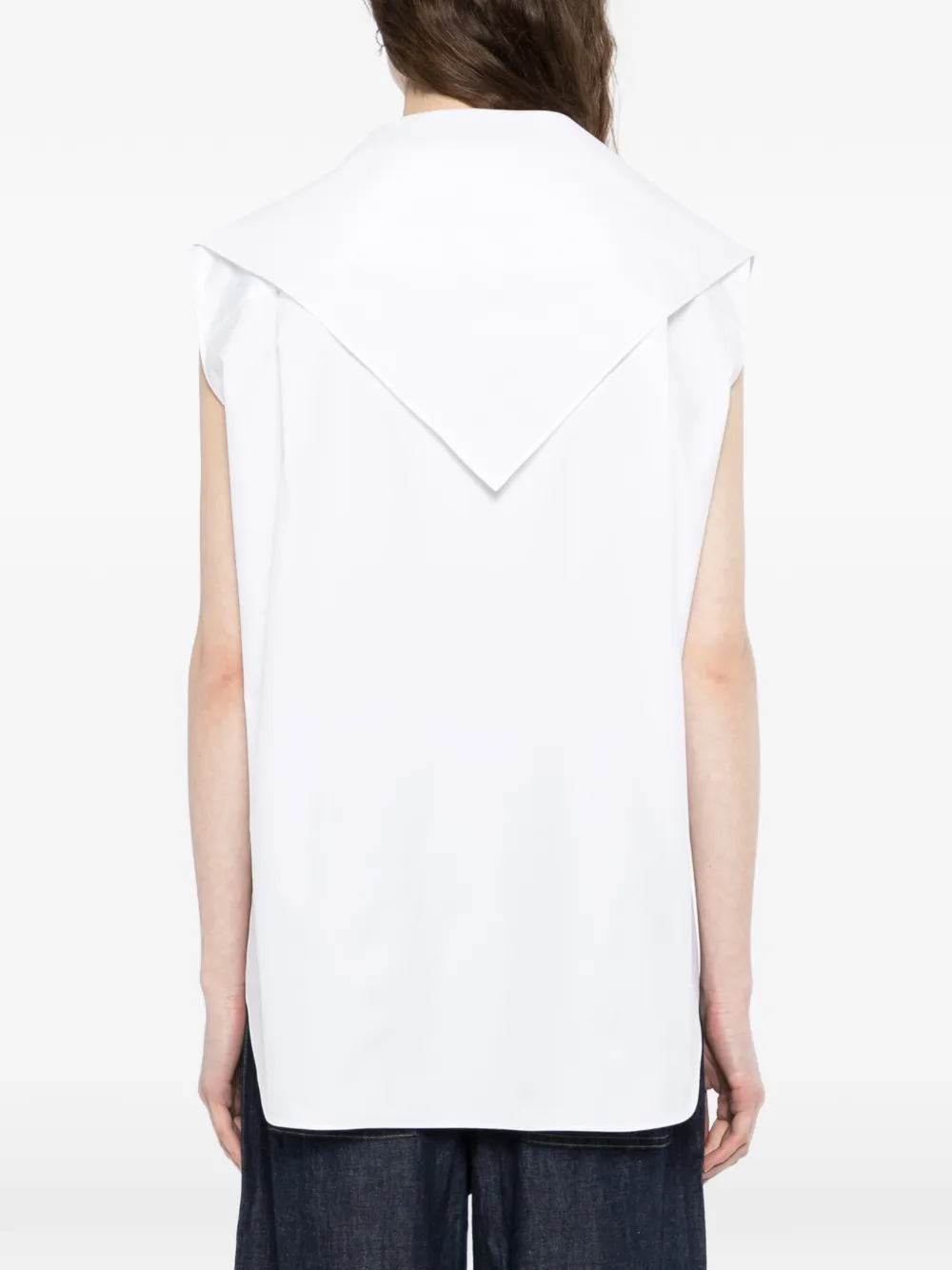 LESS Mouwloos blouse Wit