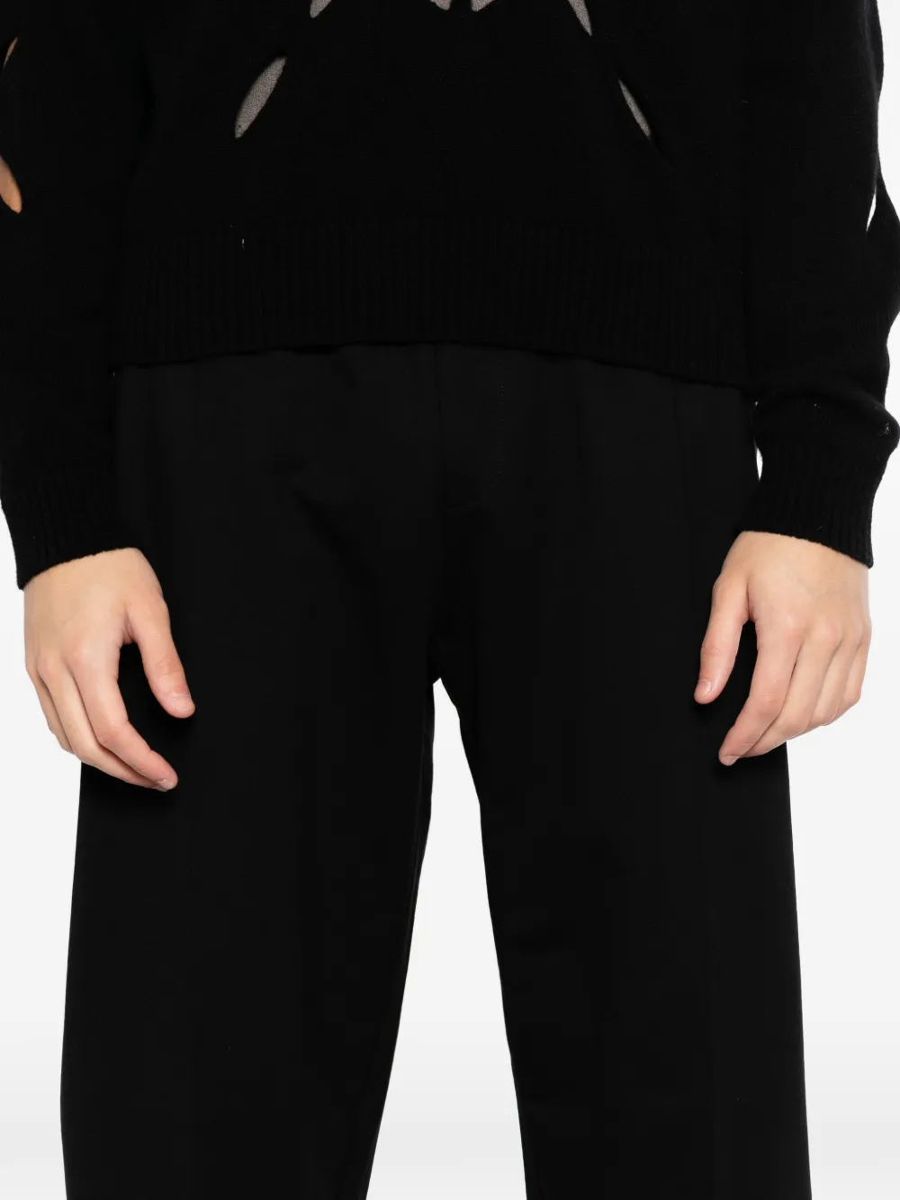 CROQUIS Broek met toelopende pijpen Zwart