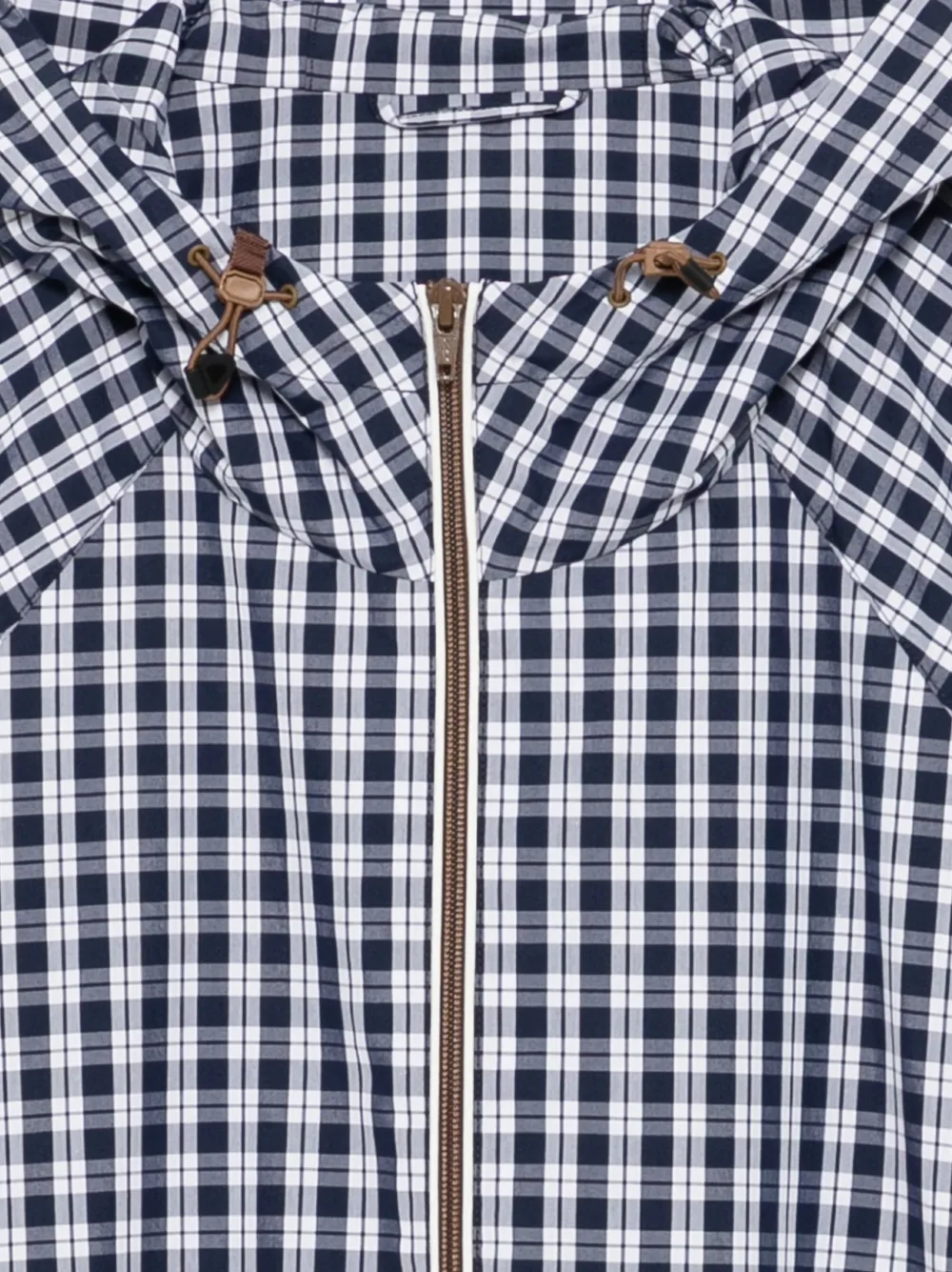  Croquis Plaid Hooded Jacket - Blue 