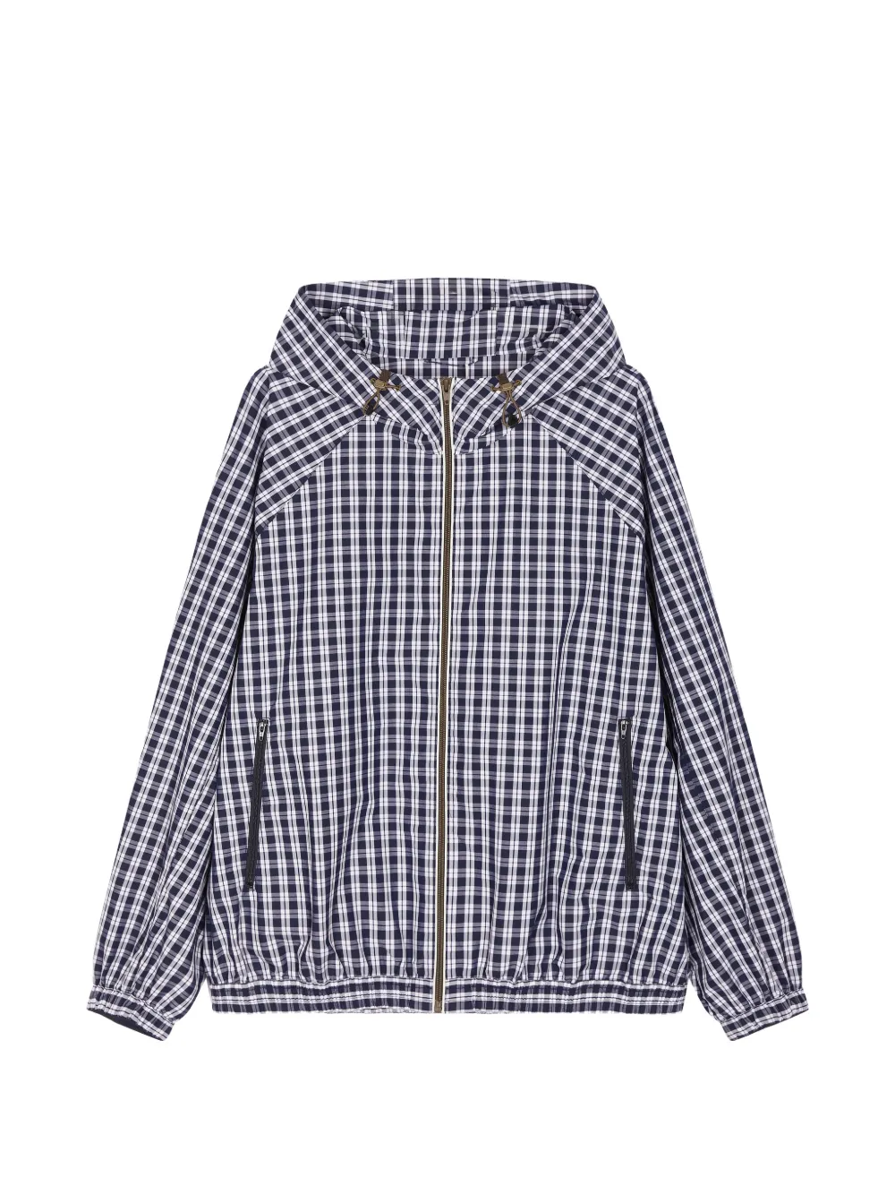 CROQUIS plaid hooded jacket - Blau