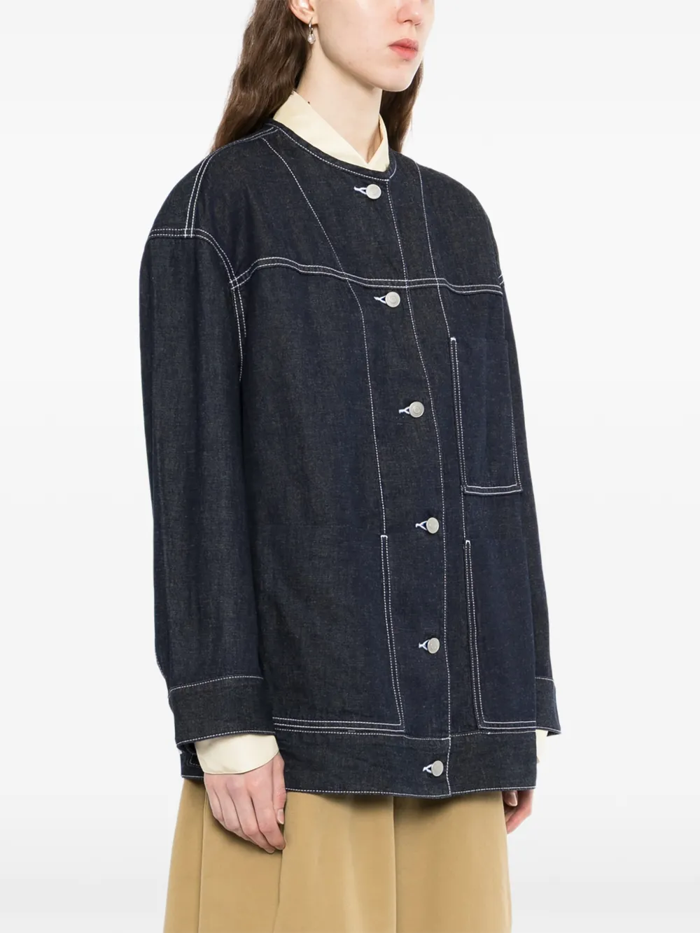  Less Loose-fit Denim Jacket - Blue 