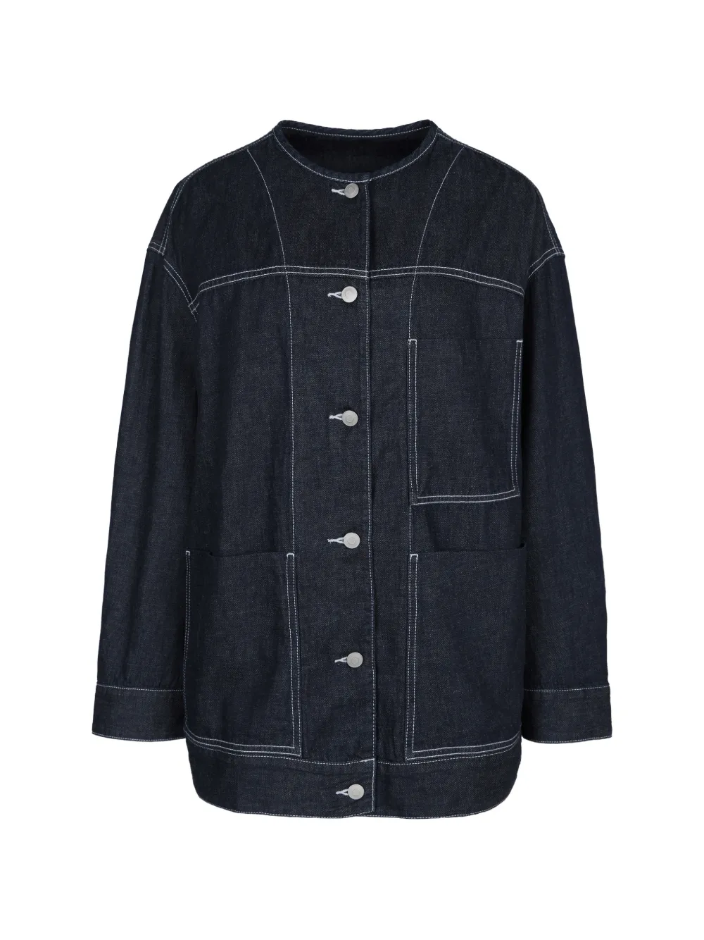 LESS Locker geschnittene Jeansjacke - Blau