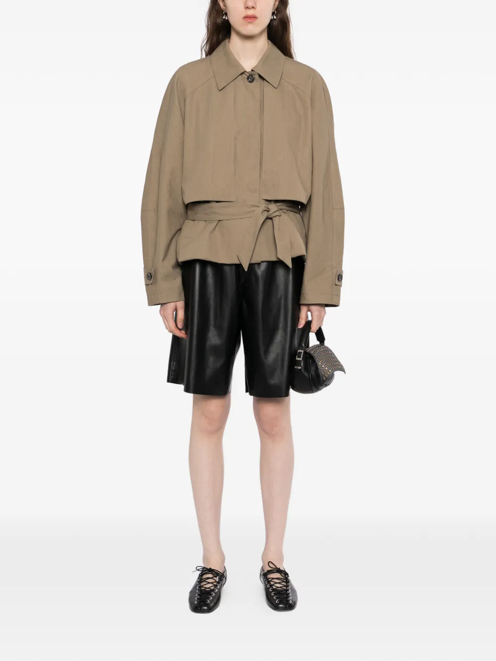  Jnby Tied-hem Jacket - Neutrals 
