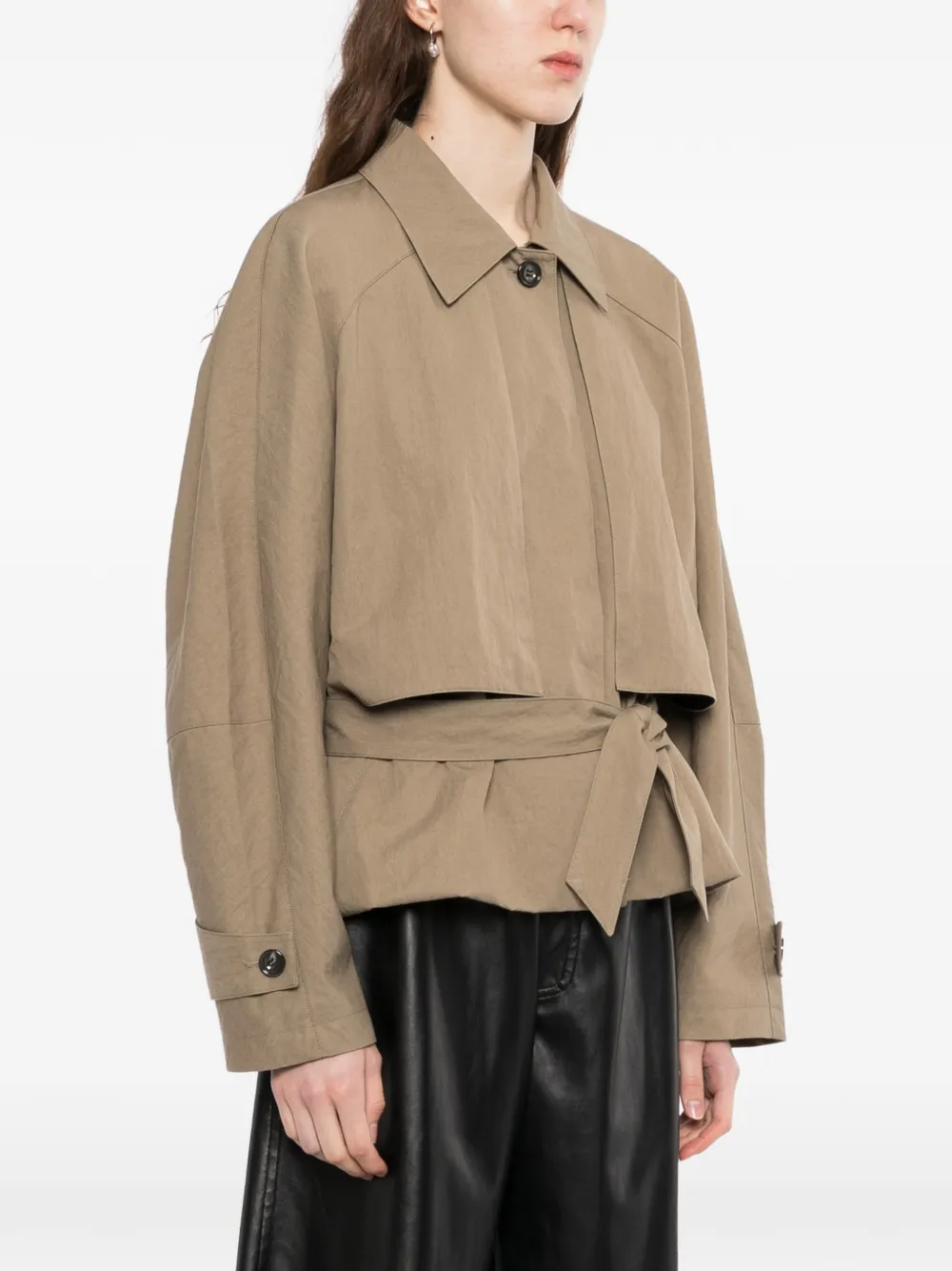  Jnby Tied-hem Jacket - Neutrals 