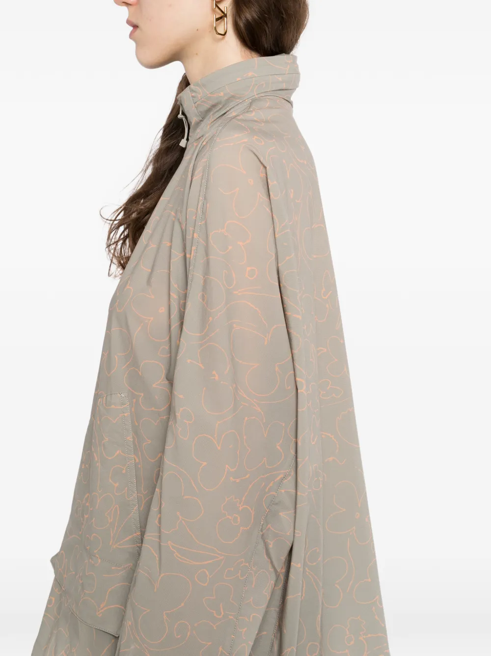 JNBY Oversized jack met bloemenprint Beige
