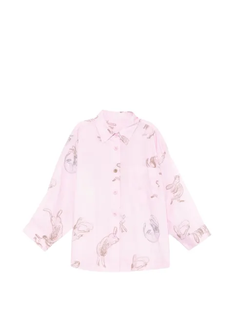 jnby by JNBY oversized rabbit print shirt 