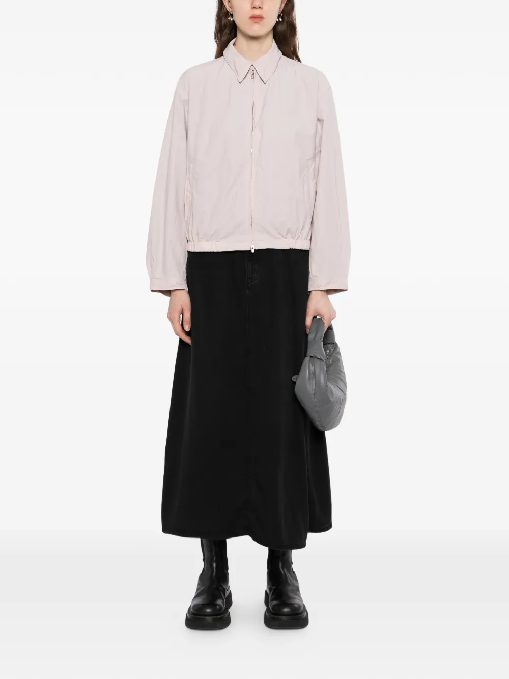  Jnby Two-way Zipper Long-sleeve Jacket - Pink 