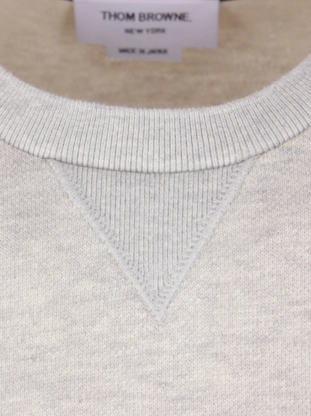 Thom Browne Piqué sweater met korte mouwen Grijs