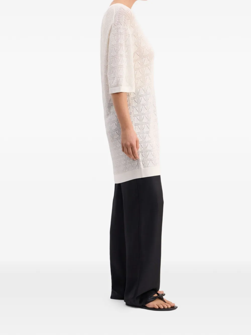 LouLou de Saison Top met ronde hals Beige